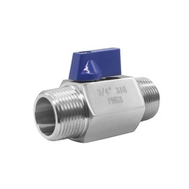 BesNPT Stainless Steel 316 Ball Valve 3/4" NPT Male x 3/4" NPT Male Shut Off Valve for Water Fuel Air