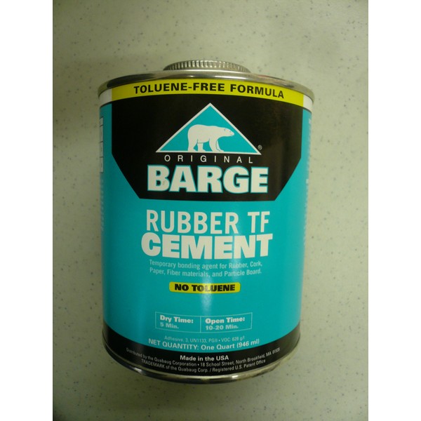 Barge Rubbert Tf Cement "No Toluene" 1 Qt.