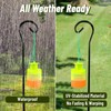 4 Pack Reusable Outdoor Fly Trap with Shepherd Hooks, Non-Toxic