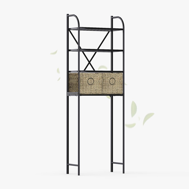 Zhongma 4-Tier Over The Toilet Storage with 2 Baskets, Metal
