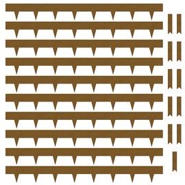 Worth Garden 10-Pack Corten Steel Landscape Lawn Edging - 4.5in H Rust Patina Finish Bendable Metal Strips - Hammer-in Pre-Rusted Border w/ 11 Clips - Yard Pathway Divider (33Ft Total)