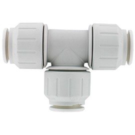 John Guest Speedfit PEI0220P Push-Fit CTS Union Straight PEX Tee, Push-to-Connect, 3/4-Inch