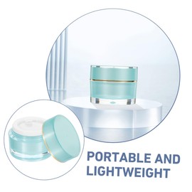 Mikinona Travel Toiletry Bottles Set 6 Pack Acrylic Cream Bottles Leakproof Wide Mouth Jars for Eye Creams Serums Compact Storage Containers