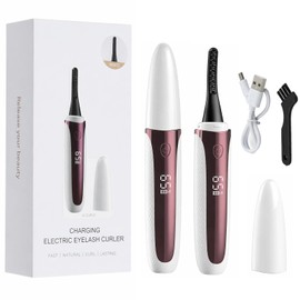 Litinliv Heated Eyelash Curler, Electric Eyelash Curler, Quick Heating Eyelash Curler with 4 Temperature Modes, Eyelash Curler, Electric Eyelash Curler for Women, Long-Lasting Curls (White)