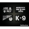 4 Pack Reflective Service Dog Ask to Pet k-9 Tactical