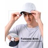 GADIEMKENSD UPF 50+ Foldable Sport Cap with Reflective Accent, Men's