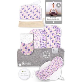 Non-Slip Reusable Incontinence Pads for Bladder Control (L+XL; 6-Pack); High Temp Washable Organic Cotton Cloth Pads with Quick Absorption & Odor Control; Soft & Non-Irritating for Sensitive Skin
