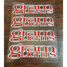 Red JDM New 4pc Sticker Decals 16-19 inch Rims Wheels Rays Gram Lights Sticker