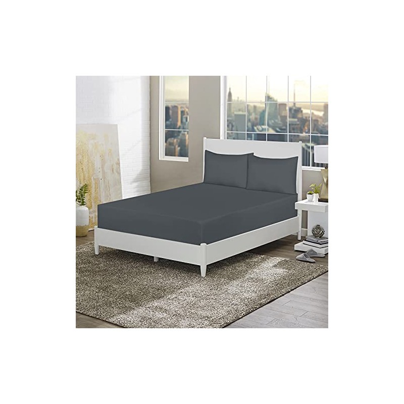 Fitted Sheet 30 cm Deep Brushed Microfiber Ultra Soft Wrinkle-Resistant