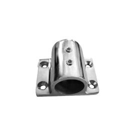 1Pcs Marine Boat Hand Rail Fitting, 316 Stainless Steel Durable Stanchion Rectangle Base Mount Hand Rail Fitting for 22mm Tube