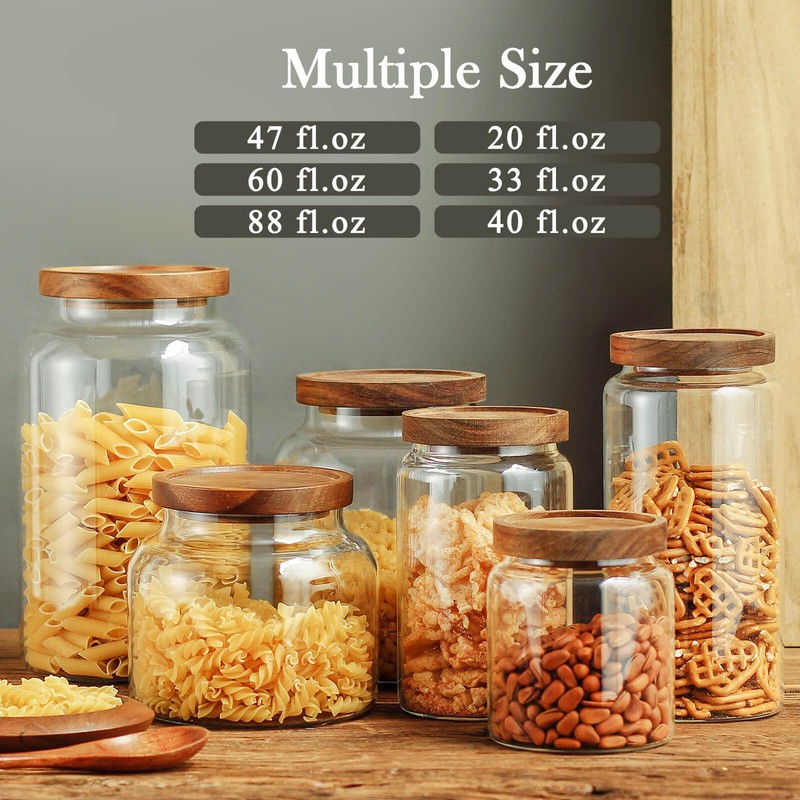 Labina Glass Storage Container Airtight Food Jars Kitchen Canister with