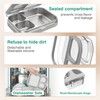 HOMEKOL Stainless Steel Lunch Box, 3 Compartments Metal Bento Box