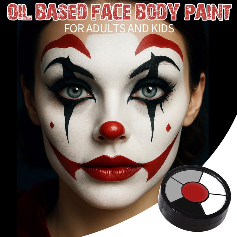 BOBISUKA Grey Face & Body Paint – 6 Colors Cream