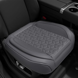 DOMAL Car Seat Covers Front Bottom Seat Covers,Anti-Slip and Wrap Around Automotive Seat Cushion Covers,Universal Luxary Leather Car Seat Cover Fit for 95% Vehicles (Bottom-Gray, 2PCS)