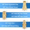 ATKKE 3/8 Inch Natural Gas Quick Connect Fittings Kit, LP