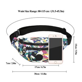 Long Keeper Bumbag Waist Bag for Women Men - Anti Theft Bum Bag Dog Walking Running Hiking Waterproof Fanny Pack Fashion Waist Packs for Travel Outdoor