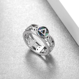 Cujiesp Sobriety Rings 925 Sterling Silver AA Jewelry Sobriety Sobriety Gift Alcoholics Anonymous Ring for Women