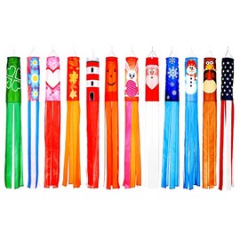Trademark Innovations 60" Seasonal Theme Windsocks - Set of 12 - Blows in The Wind