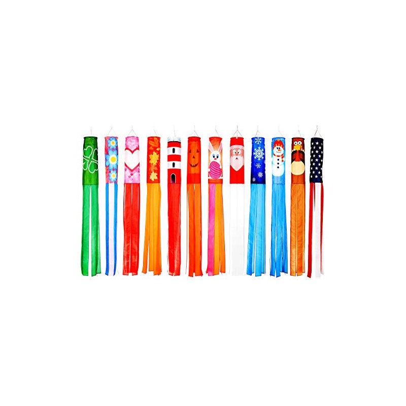 Trademark Innovations 60" Seasonal Theme Windsocks - Set of 12