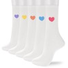 Corlap Women's Crew Calf Cotton Socks Fun Cute Heart Thin