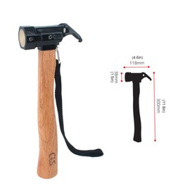 OSALADI Hexagonal Hammer Portable Outdoor Tool Axe Nail Puller for Camping Car Hiking and Daily Use