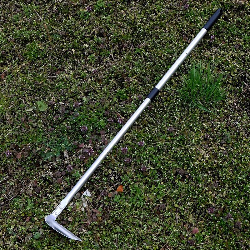 Weeding Sickle Long Handle Adjustable (26-1/2" to 42-3/4") Japanese Stainless