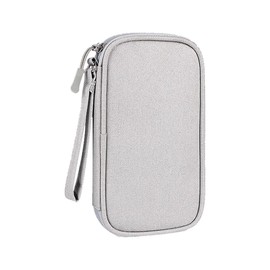 JEYORZY 1 x Cable Bag Organiser, Travel Accessory Organiser Bag, Universal Cable Organiser Bag, Hard Drive Cable Bag, Electronic Accessories Organiser, Cable Bag for Electronic Accessories, gray