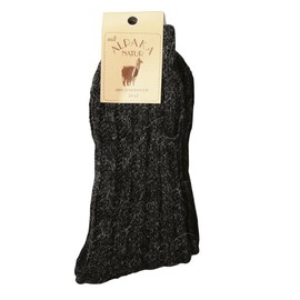 2X Natural Alpaca Wool & Lambs Wool Socks for Women, Premium, Breathable, Thick Heavy Blend, Winter, Thermal Warm (5-7.5, 2X Charcoal)