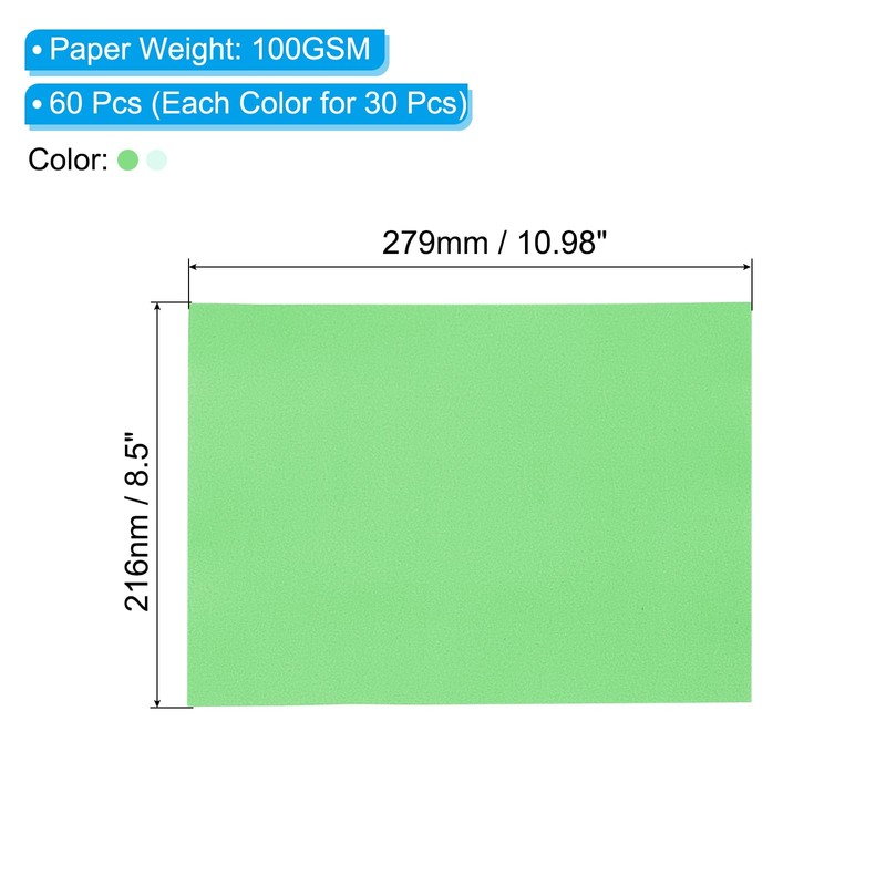 PATIKIL 60 Sheets Vellum Paper 8.5"x11" Printable Translucent Paper 100GS