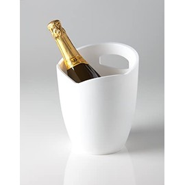 ABEL DESIGN Glacette per Vino, Champagne e Bottiglie Prosecco, Secchiello Ghiaccio, Made in Italy, Colore Bianco, capienza 3,5 Litri