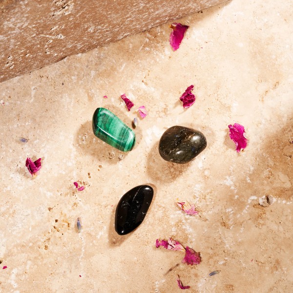 Natural "Crystals for Protection" Tumble Stone Set Reiki Charged