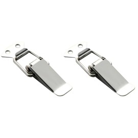 2PCS Spring Loaded Toggle Latch Unlocked.304 Stainless Steel Tension Clasp 58MM,Loaded Catch Clips Duck Billed Buckles,Toggle Clamp Latches for Box Drawer Cabinet