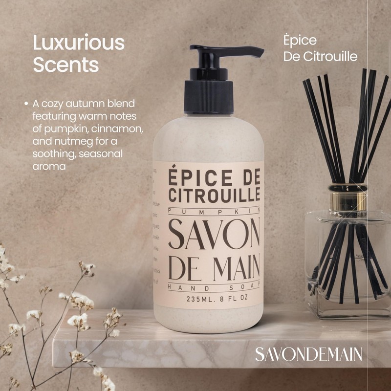 SAVONDEMAIN Liquid Hand Soap, All Natural Hand Soap Moisturizing Hand
