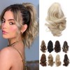 TESS Ponytail Clip Extensions, 30 cm Wavy Ponytail Hairpiece, #613C