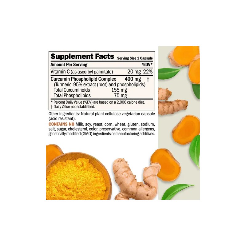Curcumina Andrew Lessman Alta Absorción – Turmeric 400 mg con