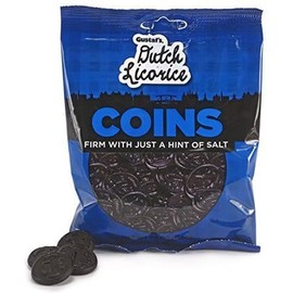 Gustaf's Dutch Licorice Coins With Hint Of Salt - 5.2 oz Retail Bag - Made In Holland by Gustaf's