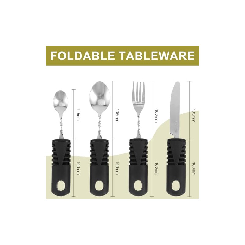 4 x Parkinson's Cutlery Spoon Thick Handle Easy Grip Vibrating