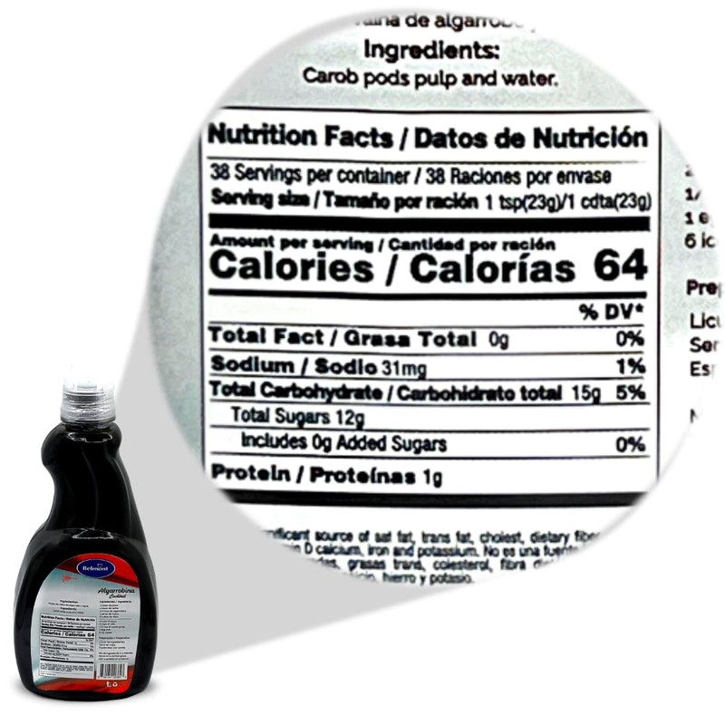 3 Bottles 28 oz of Belmont Carob Syrup | 3