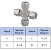 Compression Tube Pipe Fitting Stainless Steel Compression Fitting Adapter Cross