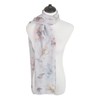 Elegant Viscose Artistic Floral Print Fashion Scarf Wrap, Grey