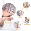 6 Packs Waterproof Shower Cap, Reusable Shower Hat Bath Caps