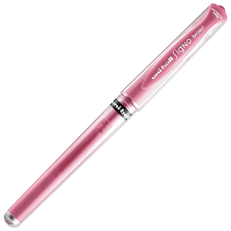 uni-ball Signo Pen Broad Metallic Gel Ink Rollerball - Metal