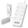 FANDBO 12 en 1 Regleta Multicontacto Extension USB, con 8