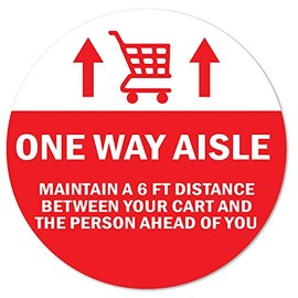 Public Safety Sign One Way Aisle Non-Slip Floor Graphic | Floor Marker Vinyl Decal| Protect Your Business, Work Place & Customers | Made in The USA