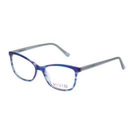 Calabria Vivid Designer Reading Eye Glasses 893 Glossy Marble Blue-Purple Crystal 52 mm