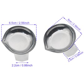 HAJXZH 2 PCS Measuring Trays Stainless Steel Diamond Powder Weighing Pan Mini Lab Weighting Tool for Weighing Jewelry or Spices