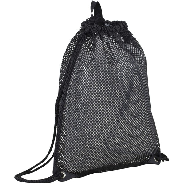 Eastsport High-Capacity Mesh Drawstring with Cinch-able Closure, Black