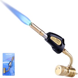 TAUSOM Propane Torch Head with Igniter - Turbo Torch Kit for Soldering, Welding, Brazing, Plumbing, Glass Beads DIY - Compatible with MAP Gas, MAPP, Propane Cylinder, CGA600 Standard