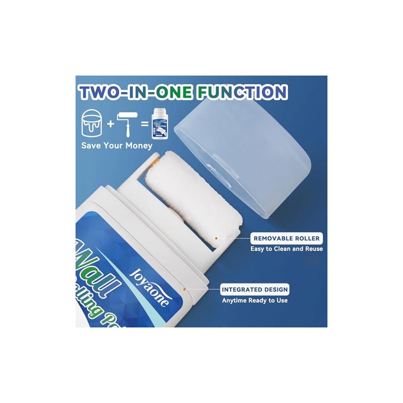 White Paint for Wall, Fast-Drying Paint Roller Brush, Water-Based Wall