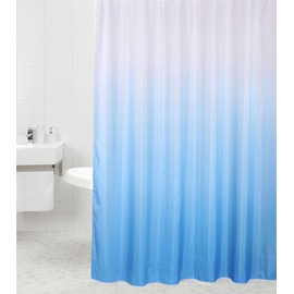 Sanilo Duschvorhang, viele einfarbige Duschvorhänge zur Auswahl, hochwertige Qualität, inkl. 12 Ringe, wasserdicht, Anti-Schimmel-Effekt (180 x 200 cm, Blau)